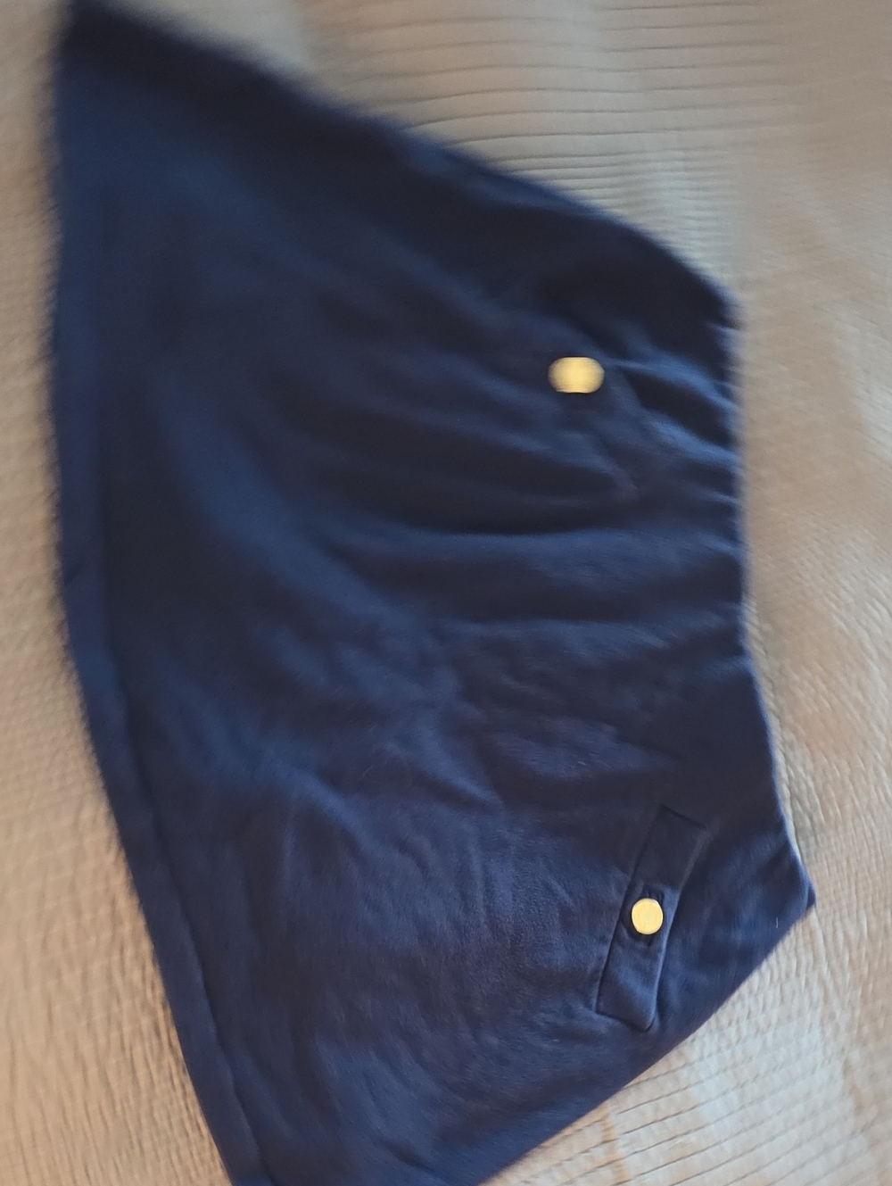 Lilly Pulitzer Navy Mini Skirt with Gold Buttons M